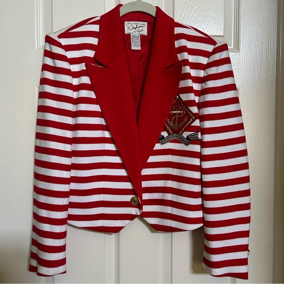 Stephanie by Suzelle Red & White Suit - Picture 1 of 14